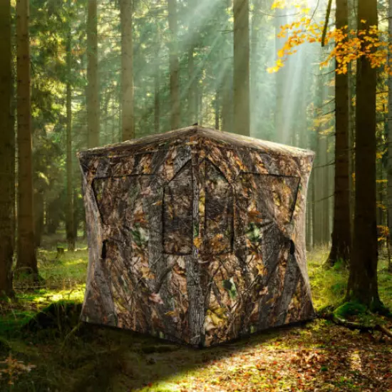 Patiojoy Portable Hunting Blind Pop-up Ground Tent Accommodate 3 People True