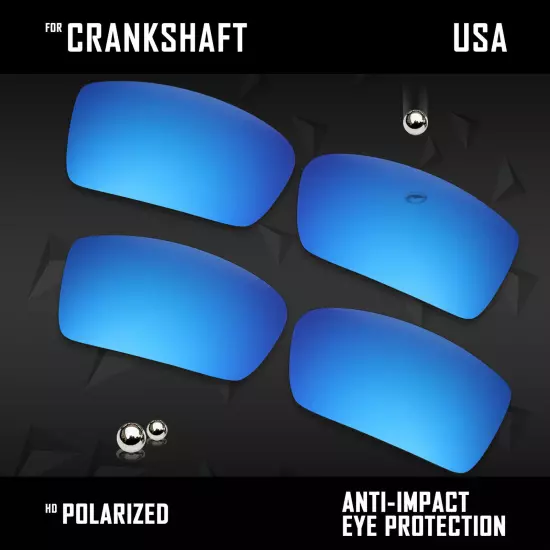 Anti Scratch Polarized Replacement Lenses for-Oakley Crankshaft OO9239 Options