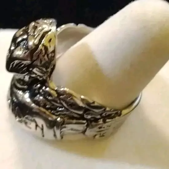 Vintage Signed DS 1984 Biker Iron Maiden Ring Size 10 Very Rare 80's 