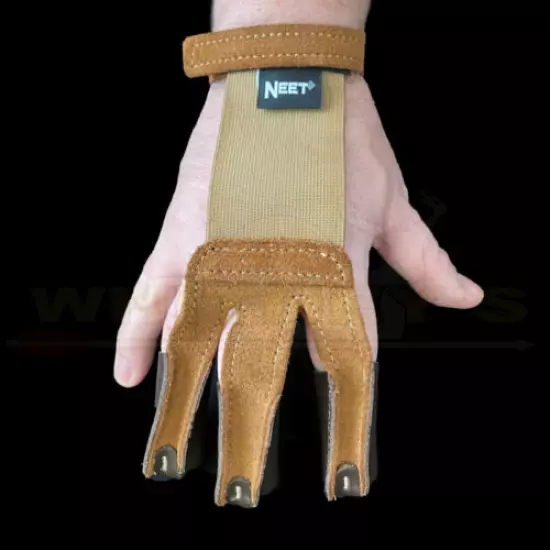 Neet Archery Products -Shooting Glove - Tan Suede - Small-60141