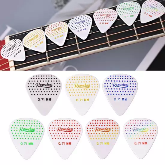 15/30pcs Alice Mixed Anti-slip Nylon Guitar Picks 0.71mm NEW