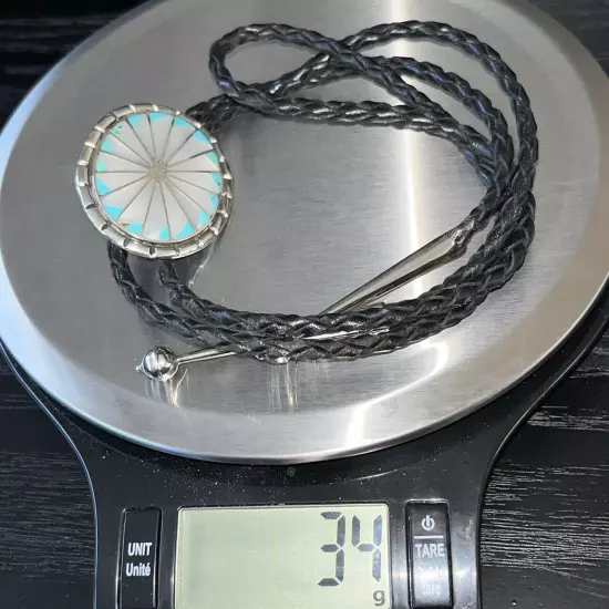 Sterling Turquoise MOP Bolo