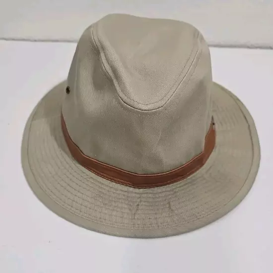 Tommy Bahama Beige Fedora Hat Men's One Size Fits Most 100% Cotton New