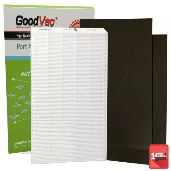 GoodVac HEPA Filter +2 Carbons For Oreck AirInstinct 75, 100, 108, 150, 200 