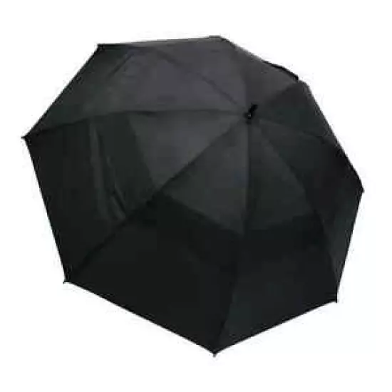 NEW! Wind Cheater Dual Canopy Vented Windproof 62" Golf Umbrella Black Strong