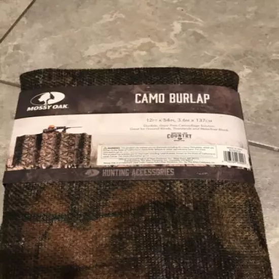 Mossy Oak Camo Burlap Camouflage Blind by Break-Up Country 12ft x 54in