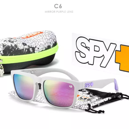 New Spy Polarized Sunglasses Men Classic Ken Block Unisex Square -- Original Box