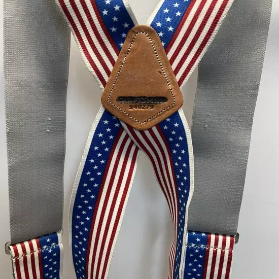 VTG Craftsman American Flag Suspenders Made in USA Patriotic