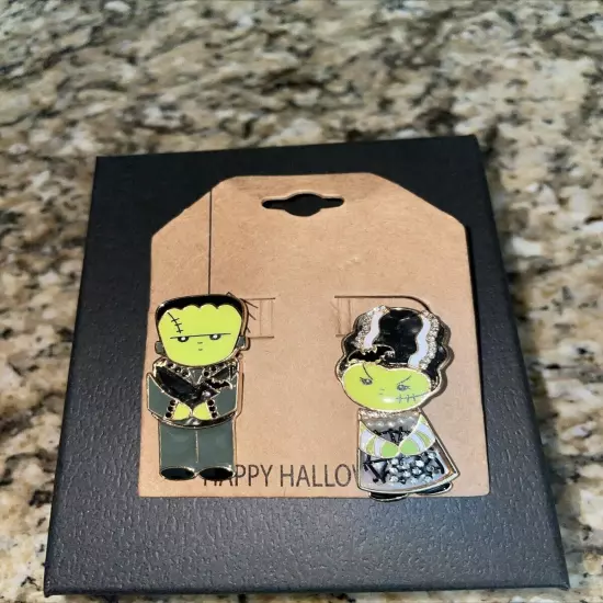 Halloween Mr. & Mrs. Frankenstein Earrings