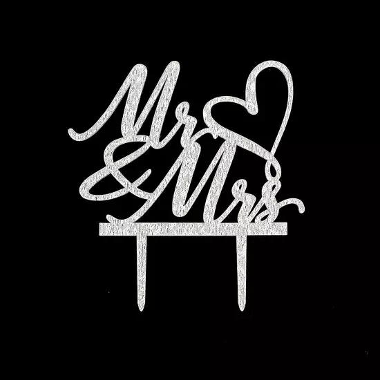 Mr and Mrs Cake Topper for Wedding / Engagement / Wedding Anniversary Cake To...