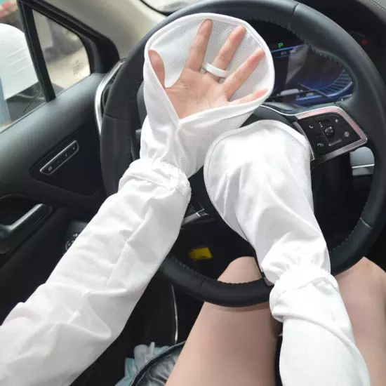 UV Protection Ice Silk Sleeve Gloves Arm Sleeves Driving Sunscreen Long Gloves