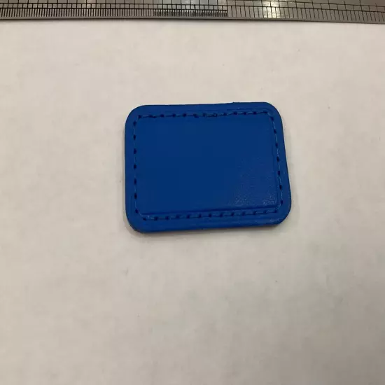 NEW Tumi 2” x 1-3/8” Leather Monogram Patch in GLACIER BLUE - ROYAL BLUE