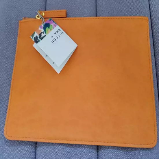 Sky + Miller Multi-Purpose Pouch - Orange With Gold Bee 5.5cm x W: 22cm