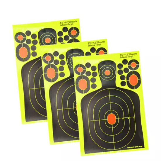 9.5x14.5" Splatter Shooting Targets Paper Range Gun Pistol Archery Self Adhesive