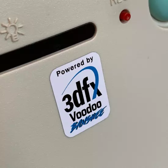 3Dfx Voodoo 2000 3000 3500 4500 5500 Banshee Vintage Computer Case Badge Sticker