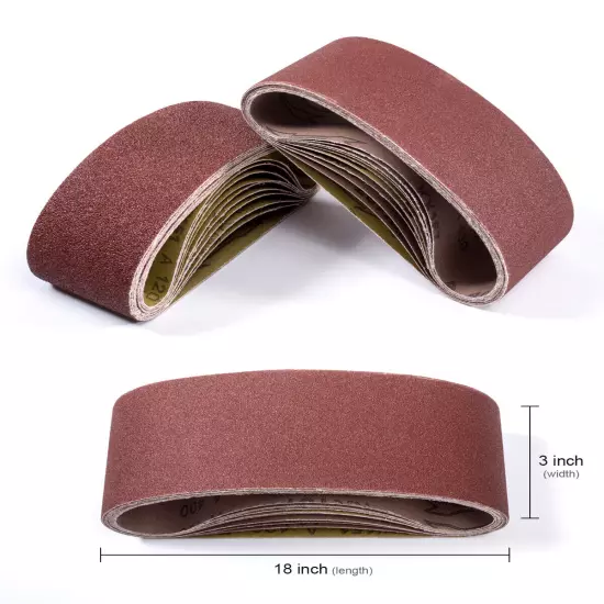 27PCS Sanding Belts 3x18" 40 60 80 120 150 180 240 320 400 Grit Sander Sandpaper