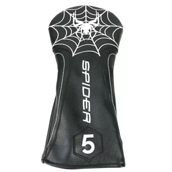 Black Premium Quality Spider Headcover Golf Wood Club Cover 135X Wood Head Cover