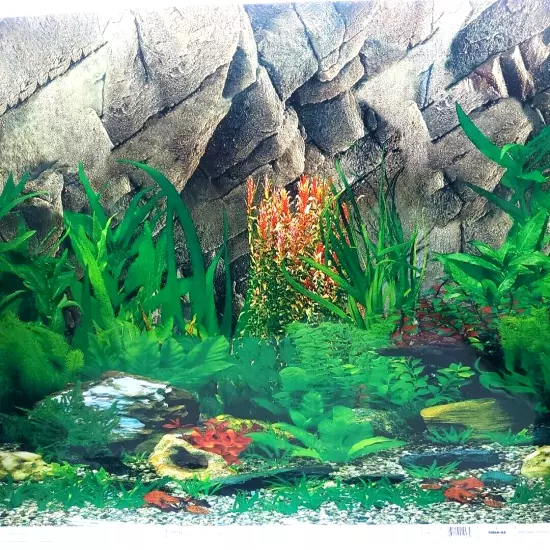 Vibran-Sea Double-Back Aquarium Background Freshwater Black/Tropical Freshwater