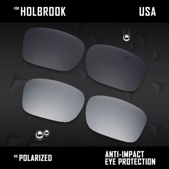 Anti Scratch Polarized Replacement Lenses for-Oakley Holbrook OO9102 Options