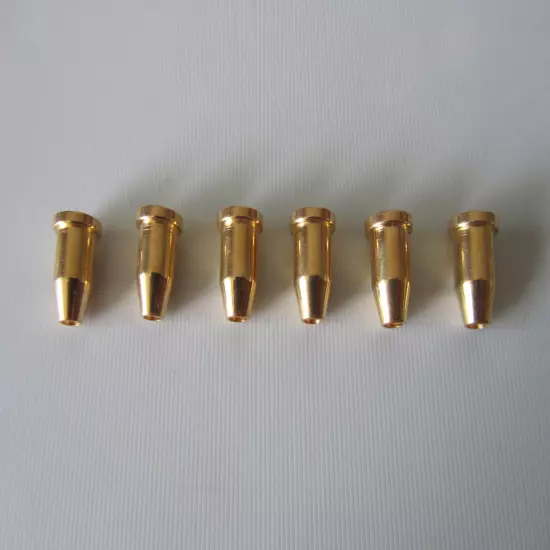 6x Gold Guitar String Through Body Ferrule 1/4" String Ferrules for Telecaster