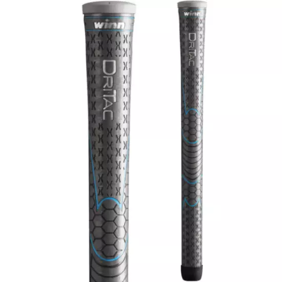 25 Winn Dri-Tac DriTac AVS Soft Light Gray & Blue Ladies Undersize Golf Grip