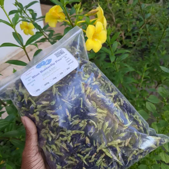 Butterfly Pea Flower Organic Flowers (Clitoria Ternatea) 100% Premium Herb Tea ☕