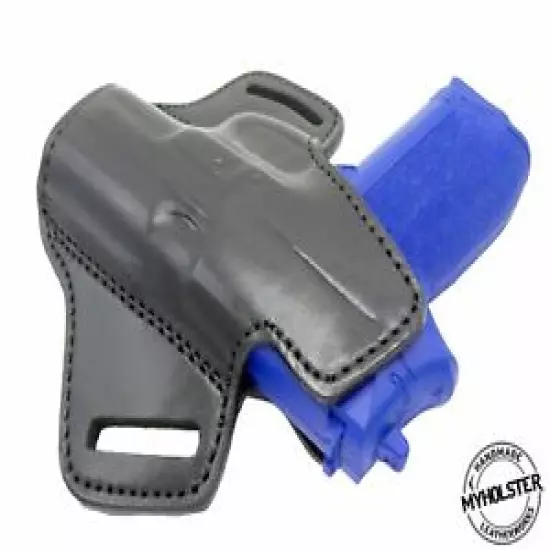 Premium Quality Black Open Top Pancake Style OWB Belt Holster Fits Glock30