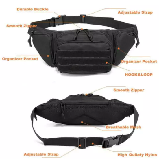 7 Types Military Tactical Waist Belt Bags Crossbody Pack Accessories Pack Hiking