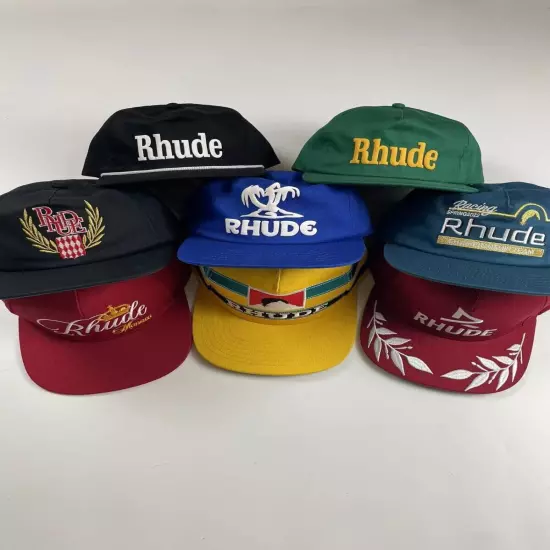 For Rhude Classic Embroidery Baseball Cap Sun Hat Unisex Vintage Trucker Hat