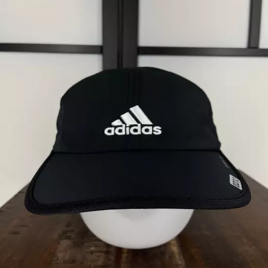 Adidas Hat Cap Strap Back Adult One Size Black Polyester Spandex Climalite Golf