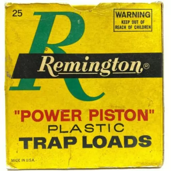 1960's Remington Trap Loads Power Piston 12 Ga EMPTY Ammo Box 5528-P