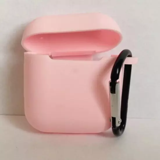 Case For Apple AirPods Silicone Protective Cover With Carabiner 1st & 2nd Gen