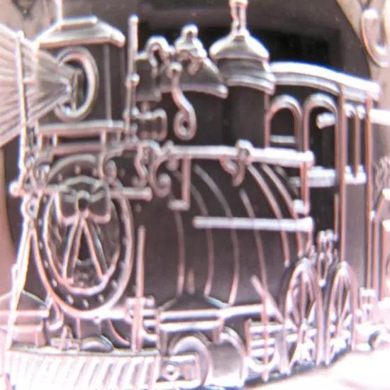 1-OZ BEAUTIFUL POLAR EXPRESS CHRISTMAS TRAIN NO DATE .999 SILVER COIN + GOLD