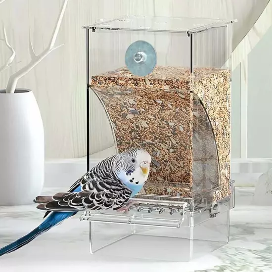 No Mess Bowl Auto Cage Bird Feeder Cup Automatic ParrotsCanary Cockatiel; N8Q8