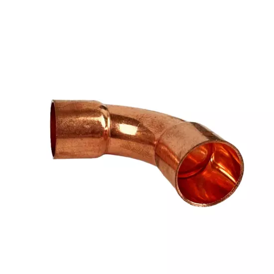 1/2" C x C 90° Degree Long Radius Copper Pipe Reducing Elbow Fitting