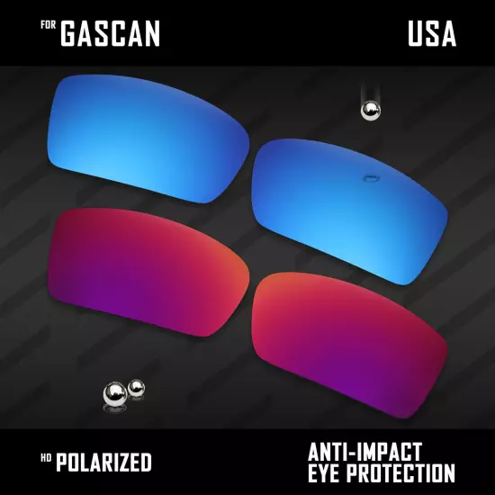 Anti Scratch Polarized Replacement Lenses for-Oakley Gascan OO9014 Options