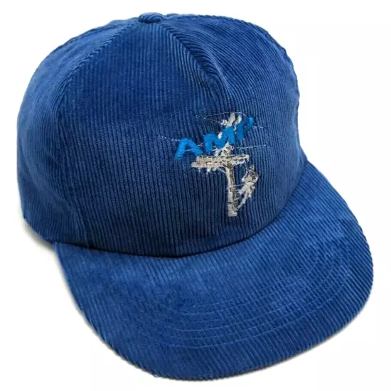 ALAMEDA MUNICIPAL POWER AMP hat vintage corduroy blue adjustable cotton cap