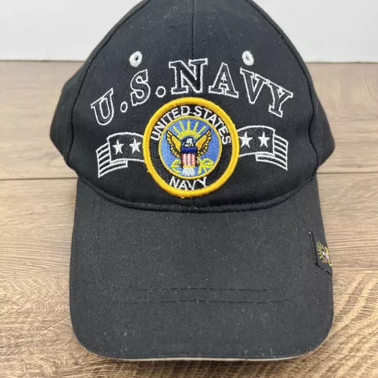 United States Navy Hat US Navy Hat Black Hat Adjustable Adult Size Hat Black Cap