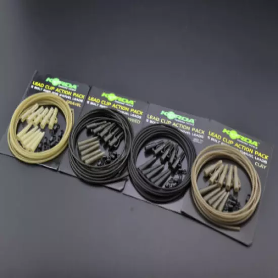 Korda Fishing Lead Clip Action Pack - Inc Clips, Swivels, Tail Rubbers & Tubing