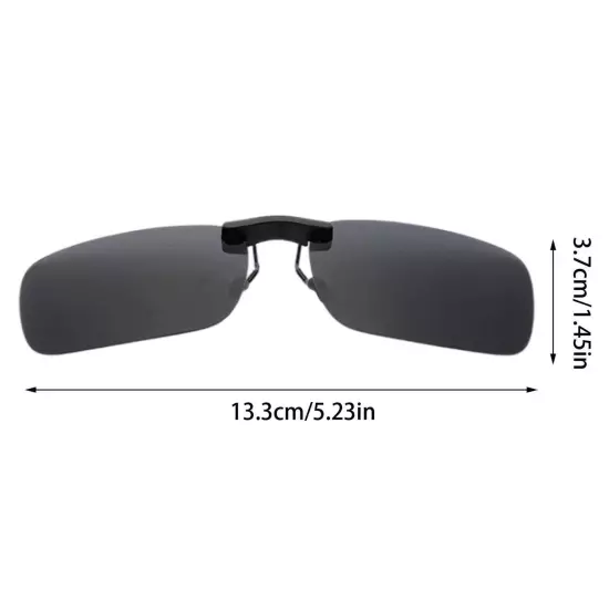 Night Vision Anti Glare Polarized Clip on Sunglasses Up Flip Lens BEST