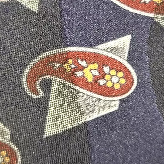 Oscar De La Renta Blue Business and Casual Necktie Blue with Paisley on Diamonds