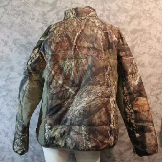 Mossy Oak Hunting Women Camouflage Insulated Full Zip Jacket Accents Country New