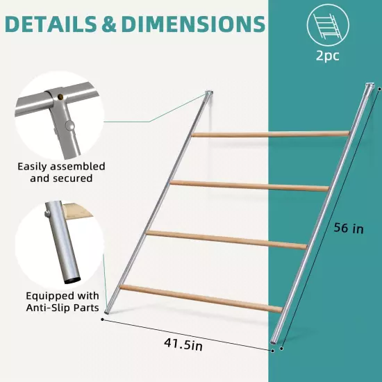 Chicken Perch, Chicken Coop Strong Roosting Bars, Large Chicken Roosting Ladder