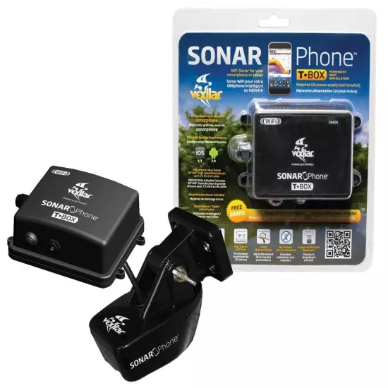 Vexilar SP200 WiFi Sonar Phone TBox Transducer Permanent Boat Mount Installation