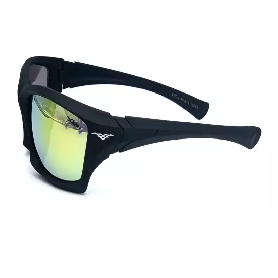 NEW VERTX FULL FRAME SPORT SUNGLASSES GREAT COMFORT MIRROR LENS 52007