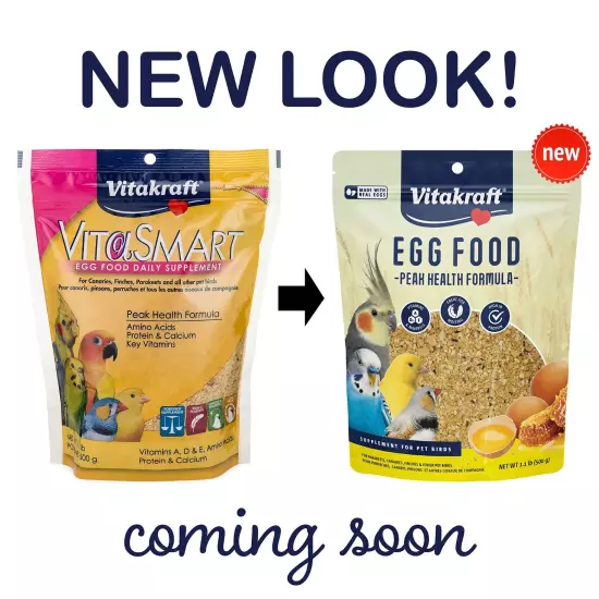 VitaSmart Egg Food for Birds - Daily Supplement for Parrots, Parakeets, Cocka...