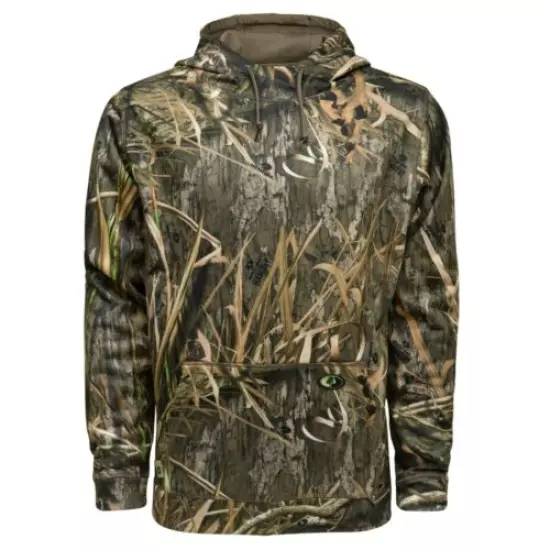 Mossy Oak Men's Performance Fleece Camo Hoodie, Hunting Clothes for Men