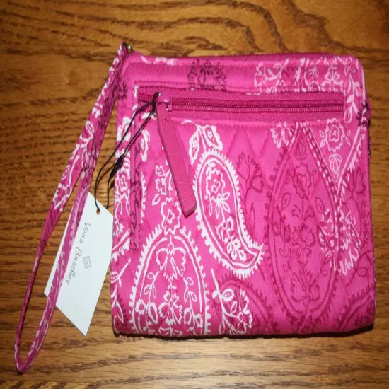 Vera Bradley FRONT ZIP WRISTLET wallet credit card holder case clutch travel NEW