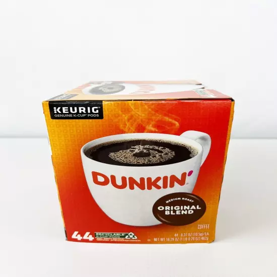 Dunkin' Original Blend Coffee Keurig K-Cup Pods, Medium Roast, 44 Box