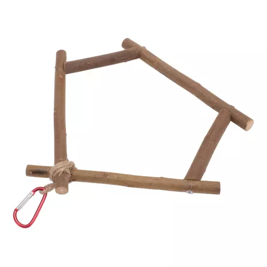 Bird Swing Perch Wooden Standing Climbing Toy Cage Perch For Budgie Cocka